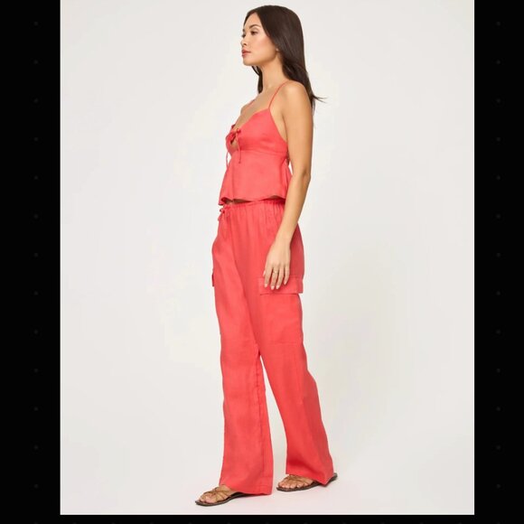 L Space - Sundown Cargo Pant - Grapefruit - Picture 4 of 5